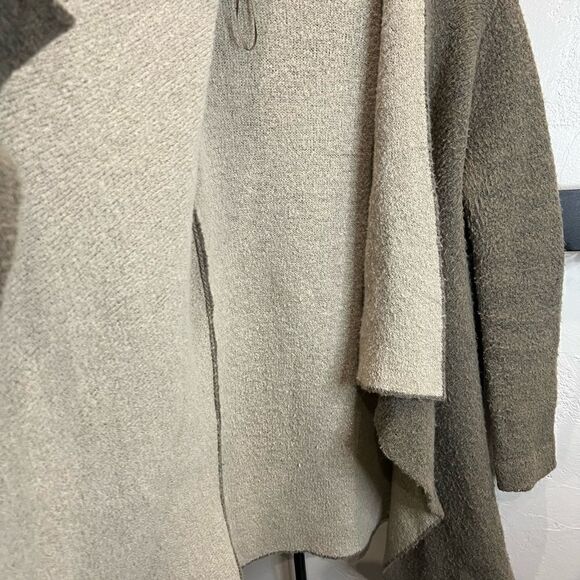 Zara knit cardigan wool blend open sweater green size small - Picture 5 of 13